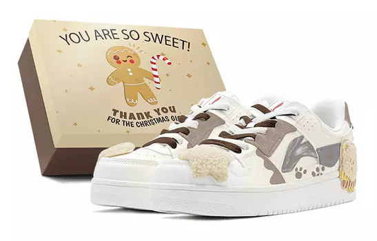 Кроссовки LINING Tianji Series Skateboarding Shoes Men Low-top Beige, коричневый
