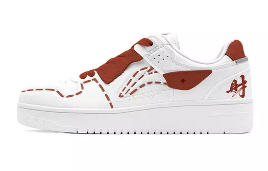 Кроссовки LINING Tianji Series Skateboarding Shoes Men Low-top White, белый/красный
