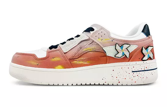 Кроссовки LINING Tianji Series Skateboarding Shoes Men Low-top Burgundy, красный