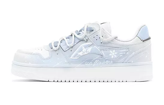 Кроссовки LINING Tianji Series Skateboarding Shoes Men Low-top White, голубой