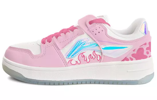 Кроссовки LINING Tianji Series Skateboarding Shoes Women's Low-top White/pink, розовый