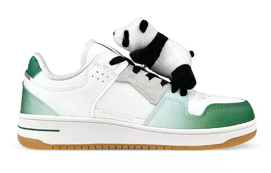 Кроссовки LINING Tianji Series Skateboarding Shoes Women's Low-top White/Green/Black, зеленый