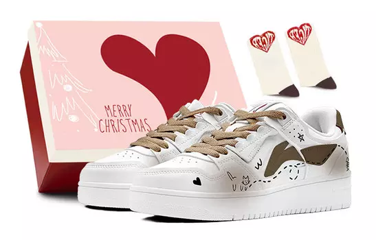 Кроссовки LINING Tianji Series Skateboarding Shoes Women's Low-top White, коричневый