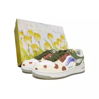 Кроссовки LINING Tianji Series Skateboarding Shoes Women's Low-top Green/white/brown, цвет Matcha