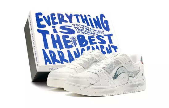 Кроссовки LINING Tianji Series Skateboarding Shoes Women's Low-top White, светло-серый