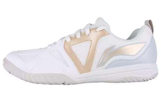 Кроссовки LINING Training Shoes Unisex Low-top White/Gold, белый/золотой