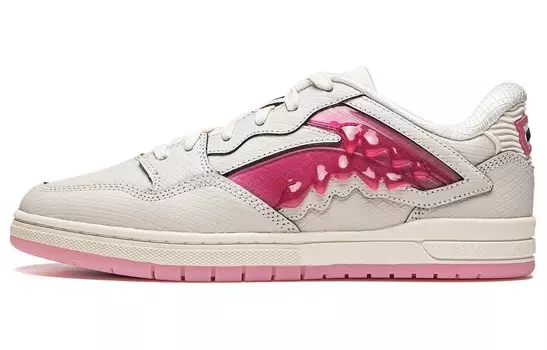 Кроссовки LiNing Wave Pro Skateboarding Shoes Unisex Low-top Off-white / Concubine Pink, розовый