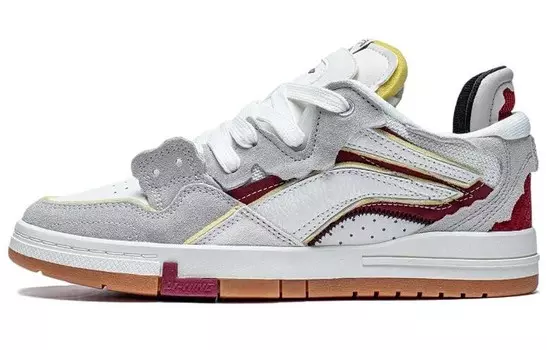 Кроссовки LINING Wave Pro Skateboarding Shoes Women's Low-top Gray/Red, серый/красный