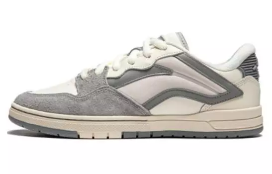 Кроссовки LiNing Wave Pro Skateboarding Shoes Women's Low-top White/Gray, белый/серый
