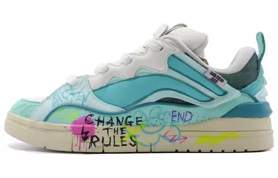 Кроссовки LINING Wave Skateboarding Shoes Men Low-top Blue, голубой