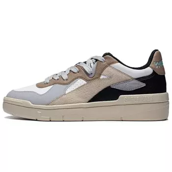 Кроссовки LINING Wave Skateboarding Shoes Men Low-top Off-white / Rabbit Fur Gray / Cocoa Brown, коричневый