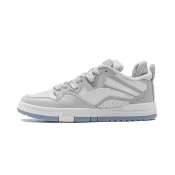 Кроссовки LINING Wave Skateboarding Shoes Women's Low-top Antarctic Grey / Champagne White, белый