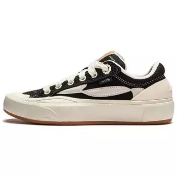 Кроссовки LINING Wave Skateboarding Shoes Women's Low-top Black/White, черный/белый