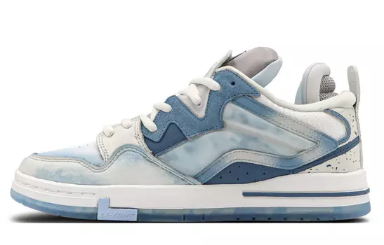 Кроссовки LINING Wave Skateboarding Shoes Women's Low-top Blue, голубой