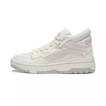 Кроссовки LINING Wave Skateboarding Shoes Women's High-top Beige/White, цвет Off White