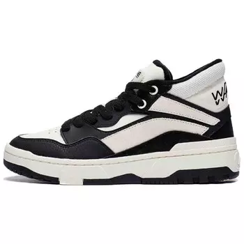Кроссовки LINING Wave Skateboarding Shoes Women's High-top, черный