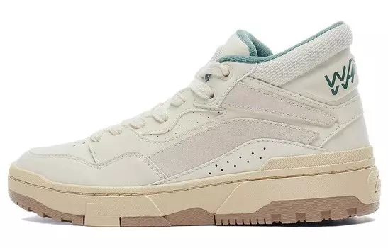 Кроссовки LINING Wave Skateboarding Shoes Women's Mid-top Off White, цвет Off White