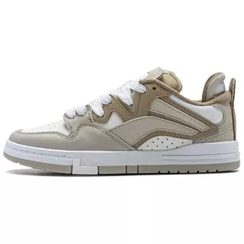 Кроссовки LINING Wave Skateboarding Shoes Women's Low-top Grey/white/brown, белый