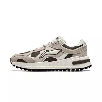 Кроссовки LINING Wind Rider 2.0 Lifestyle Shoes Women's Low-top Moonlight Grey / Mushroom Brown, коричневый