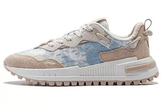 Кроссовки LINING Wind Rider 2.0 Lifestyle Shoes Women's Low-top Blue/Brown, синий