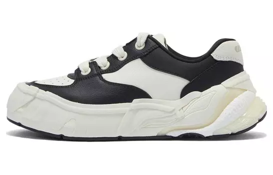 Кроссовки LiNing Wuji Skateboarding Shoes Women's Low-top Black/white, черный/белый