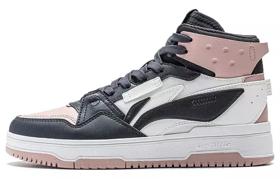 Кроссовки LINING Yamahara Skateboarding Shoes Women's High-top, темно-синий