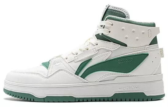 Кроссовки LINING Yamahara Skateboarding Shoes Women's High-top, зеленый