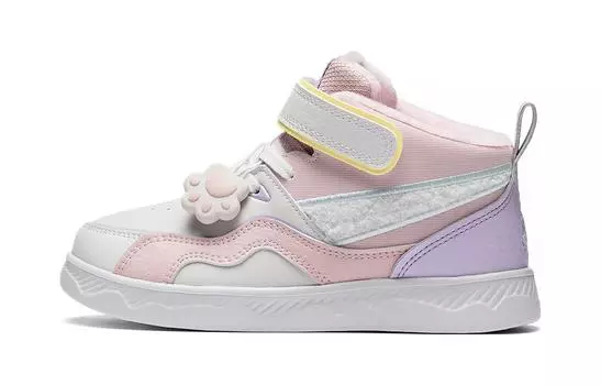 Кроссовки LINING YOUNG 937 Kids Lifestyle Shoes PS Mid-top Gray Pink Purple, фиолетовый