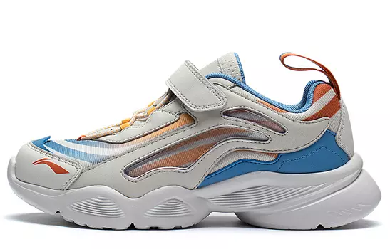 Кроссовки LINING YOUNG Aurora Kids Lifestyle Shoes GS Low-top Moonlight Gray / Paris Blue / Bold Orange