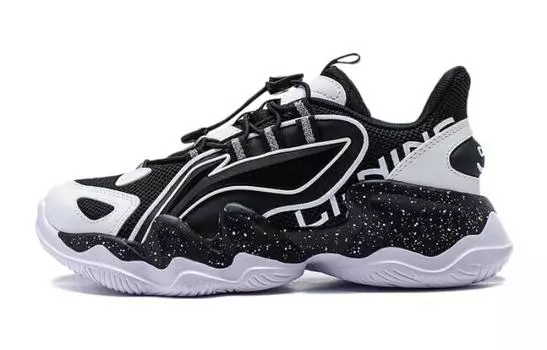 Кроссовки LINING YOUNG Kids Lifestyle Shoes GS Low-top Black/White, черный/белый