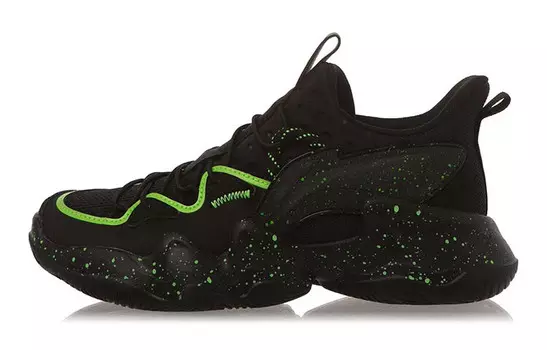 Кроссовки LINING YOUNG Kids Lifestyle Shoes GS Low-top Black/green