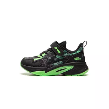 Кроссовки LINING YOUNG Kids Lifestyle Shoes Kids Low-top Black/fluorescent Green, зеленый