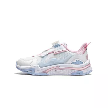 Кроссовки LINING YOUNG Kids Lifestyle Shoes Kids Low-top Standard White/Clear Sky Blue/Full Pink, розовый