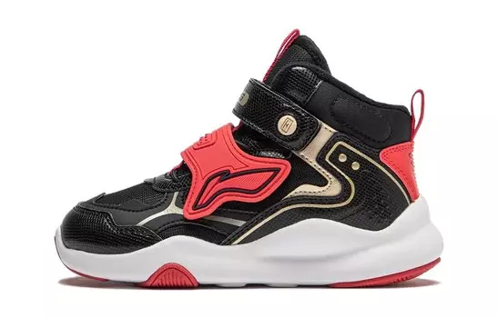 Кроссовки LINING YOUNG Kids Lifestyle Shoes Kids Mid-top Black/Red, черный/красный