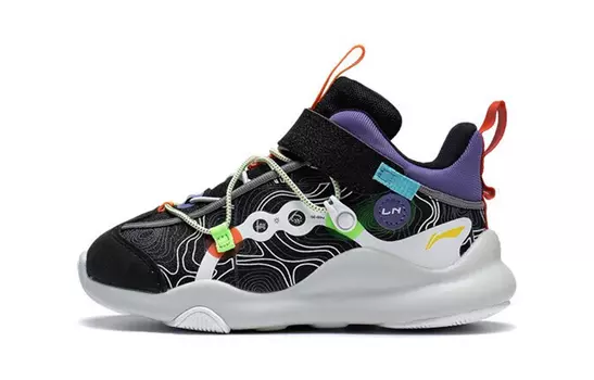 Кроссовки LINING YOUNG Kids Lifestyle Shoes PS Mid-top Black/purple