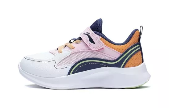 Кроссовки LINING YOUNG Kids Lifestyle Shoes PS Low-top Standard White/sea Salt Blue/cream Orange