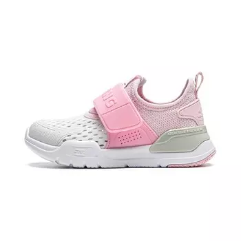 Кроссовки LINING YOUNG Kids Lifestyle Shoes PS Low-top Standard White/cherry Blossom Pink/sweet Apricot Pink, розовый