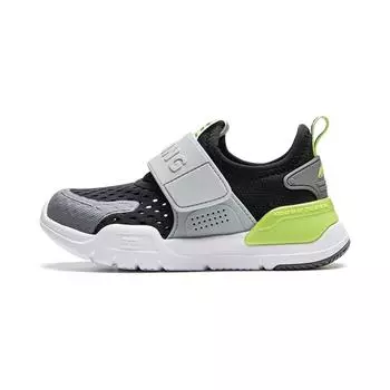 Кроссовки LINING YOUNG Kids Lifestyle Shoes PS Low-top Black-green-gray, черный