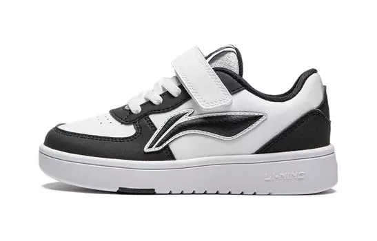 Кроссовки LINING YOUNG Kids Lifestyle Shoes PS Low-top Black/White, черный/белый