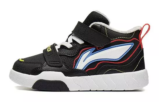 Кроссовки LINING YOUNG Kids Skateboarding Shoes Kids Mid-top Black, черный