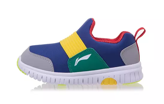 Кроссовки LINING YOUNG Sports Life Collection Kids Lifestyle Shoes PS Low-top French Porcelain Blue/tuff Gray/green/yellow