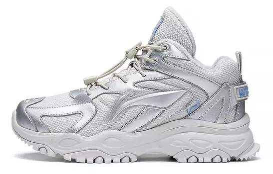 Кроссовки LINING YOUNG Sports Life Collection Kids Lifestyle Shoes GS Low-top Antarctic Grey/silver, серый