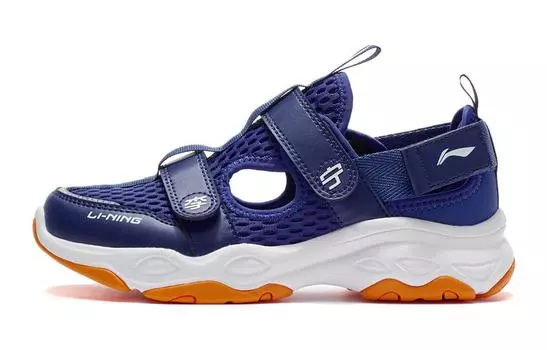 Кроссовки LINING YOUNG Sports Life Collection Kids Lifestyle Shoes Kids Low-top Mineral Blue/navy Blue, синий