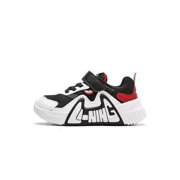 Кроссовки LINING YOUNG Sports Life Collection Kids Lifestyle Shoes Kids Low-top Black/White/Red, черный/белый/красный