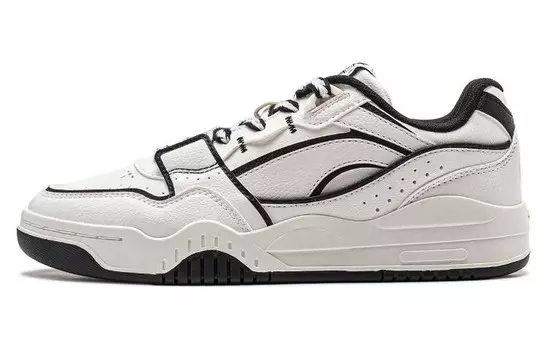 Кроссовки LINING Yuebai Skateboarding Shoes Women's Low-top White/Black, белый/черный