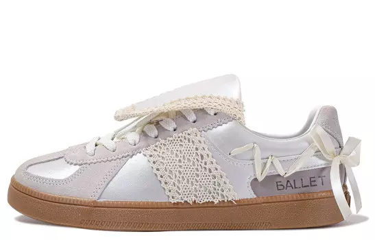 Кроссовки LINING Yunchuan Skateboarding Shoes Men Low-top Silver/White, серебряный