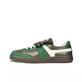 Кроссовки LINING Yunchuan Skateboarding Shoes Men Low-top Green, цвет Coffee