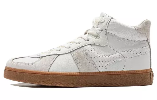 Кроссовки LINING Yunchuan Skateboarding Shoes Women's High-top, белый