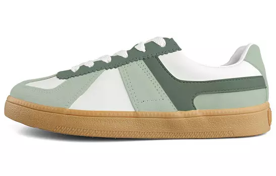 Кроссовки LINING Yunchuan Skateboarding Shoes Women's Low-top White, зеленый