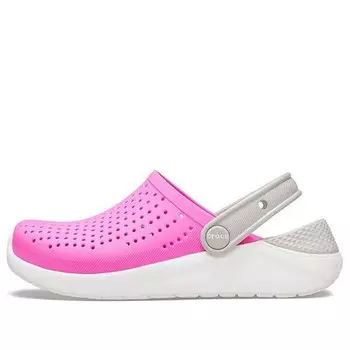 Кроссовки literide clogs 'pink white grey' Crocs, розовый